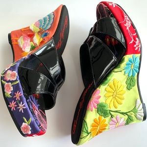 Beverly Feldman Bora Bora Wedge Sandals
